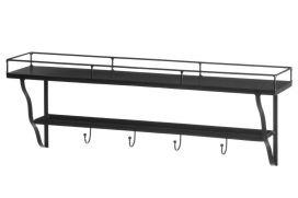 4Living 4Living metallihylly koukuilla 607328