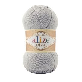 Alize Diva 168 hopeanharmaa 100g
