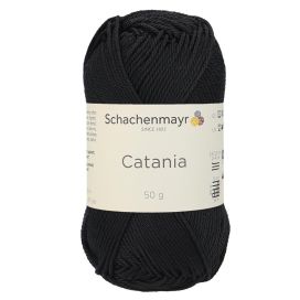 Schachenmayr Catania puuvillalanka 110 schwarz 50g 9801210-00110