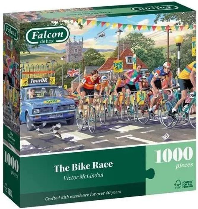 Falcon The Bike Race 1000 palaa Nostalginen 1000 palan palapeli.