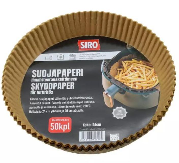 Suojapaperi ilmafriteerauskeittimeen 50kpl iso 331646A tuotekuva 1