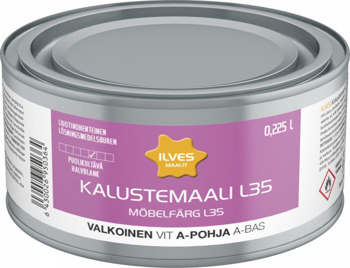 Ilves kalustemaali L35 A-pohja valk. 0,225L 0364 920-640