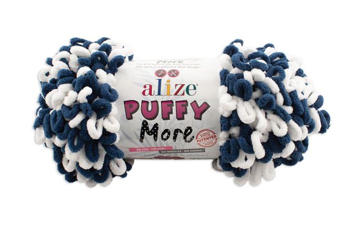 Alize Puffy More 6557 tummansininen / valkoinen 150g Alize Puffy More on uusi hauska versio ihanan pehmeasta Alize Puffy More 6557 tummansininen / valkoinen 150g Alize Puffy More on uusi hauska versio ihanan pehmeasta
