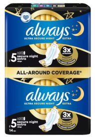 Always Ultra Secure Night Extra 14kpl