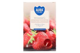 Aura Tuoksulämpökynttilä Strawberry 6kpl 281943