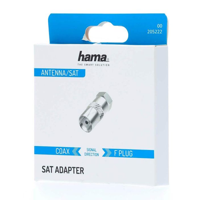 HAMA SAT Antenni Liitin Metal 205222 Coax Naaras - F-liitin Uros 998-3297