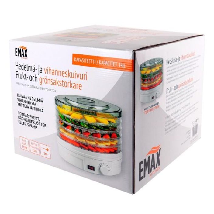 Emax Kitchen hedelma- ja kasvikuivuri 245W 4850 993-052 Emax Kitchen hedelma- ja kasvikuivuri 245W 4850 993-052