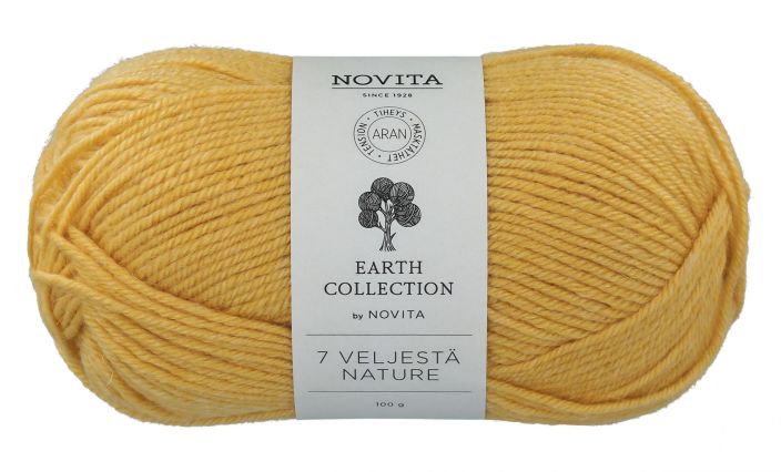 Novita Nature 285 sahrami 100g Novita 7 Veljestä Nature on pehmeä lanka neulevaatteisiin ja asusteisiin. Nature lanka on