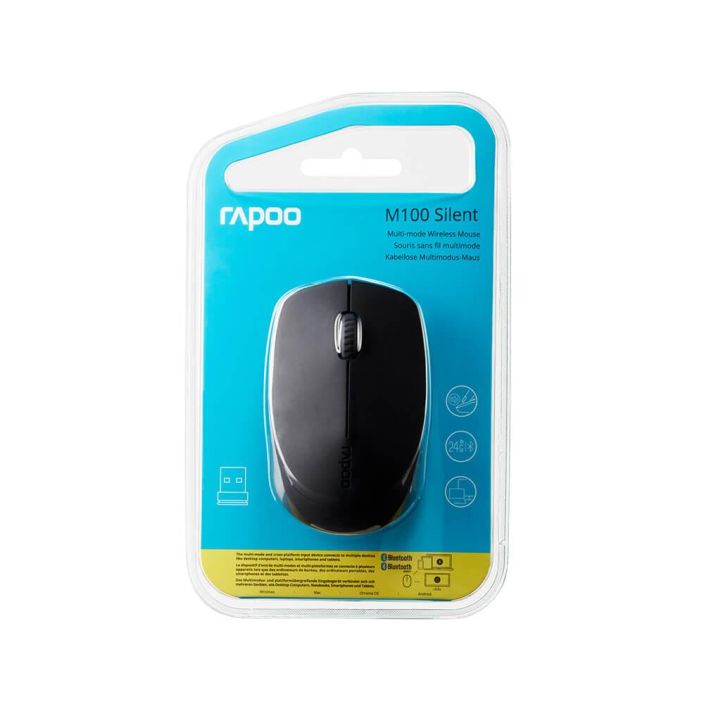 RAPOO Hiiri M100 Multi-Mode 922601 Langaton Optinen harmaa 998-3324