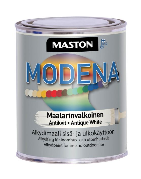 Maston Modena maalarinvalkoinen 1l 604003 tuotekuva 1