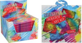 Mandala Scratch Art kit raaputuskortit 5kpl