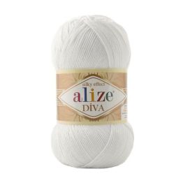 Alize Diva 055 valkoinen 100g