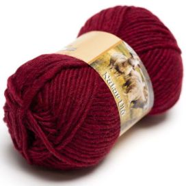 Hjertegarn Natur Uld 1902 Tummanpunainen 100g