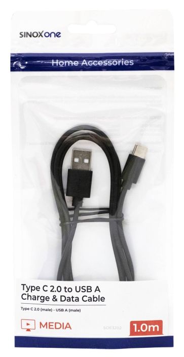 Sinox latausjohto 1M USB-C SOE3102 978-136