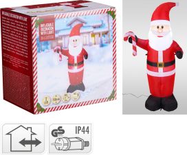 Ilmatäytteinen joulupukki valokoriste 150cm 474800010