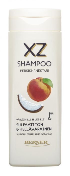 XZ Persikkanektari shampoo 250ml XZ sulfaatiton Persikkanektari shampoo on varjatyille hiuksille kehitetty sulfaatiton