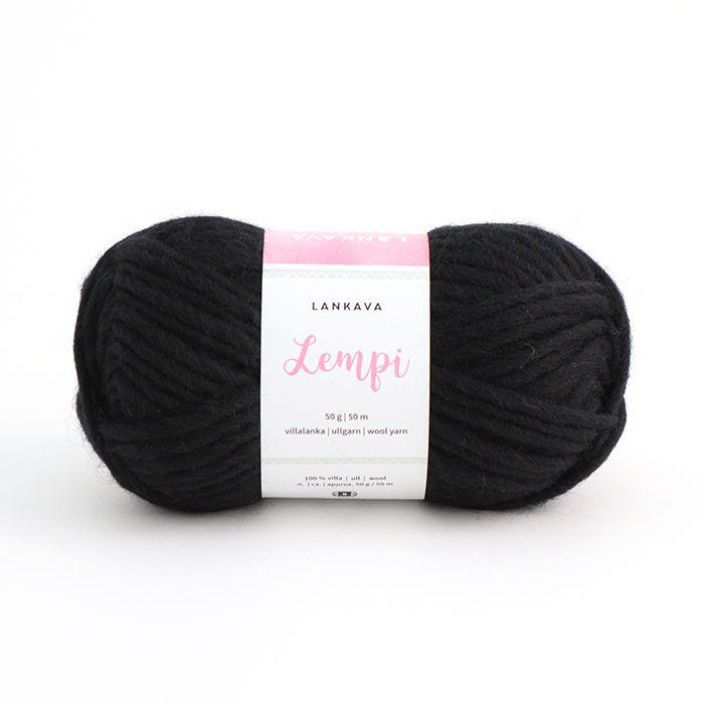 Lankava Lempi villalanka 50g 104 musta LEMPI-104 912-057 104