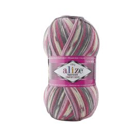 Lankava Alize Superwash 7707 Kirjava pinkki/harmaa 100g ASWP-7707 POISTUU