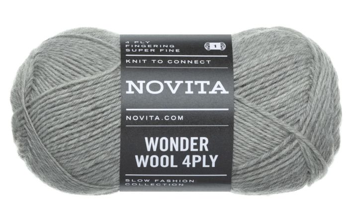 Novita Wonder Wool 4PLY 075 sumu 50g Pehmea ja villainen Novita Wonder Wool -lanka on 100 % villaa. Ohut neulelanka sopii