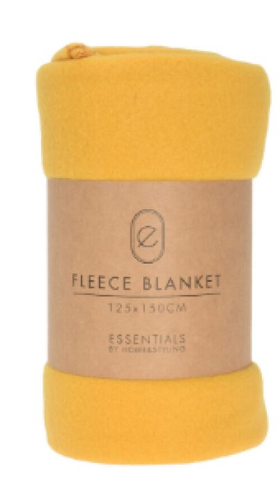 Fleece huopa 125x150cm keltainen HZ1011770 Fleece huopa 125x150cm keltainen HZ1011770