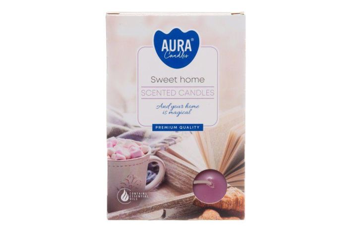 Aura Tuoksulampokynttila sweet home 6kpl Tuoksukynttiloiden avulla voit luoda hurmaavan tuoksumaailman kotiisi.