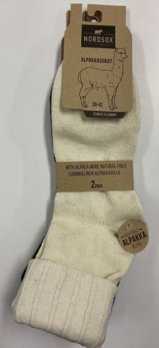Alpakkasukka kaannetylla varrella 35-38 2-pack Alpakkasukka kaannetylla varrella 35-38 2-pack