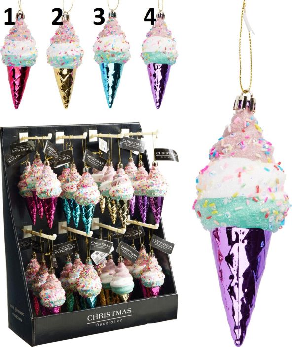 Kuusenkoriste jäätelö 13cm ABJ450540 tuotekuva 1