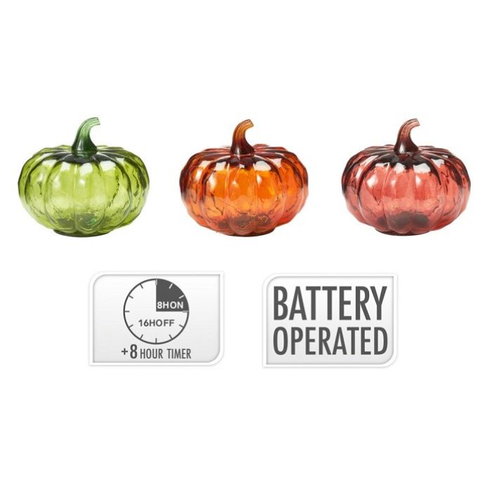 Kurpitsa led-valolla 13cm Kurpitsa led-valolla 13cm
