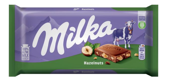 Milka hasselpahkina suklaalevy 100g 995-707