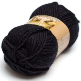Joker Hjertegarn Natur Uld 1990 Musta 100g HNU-1990