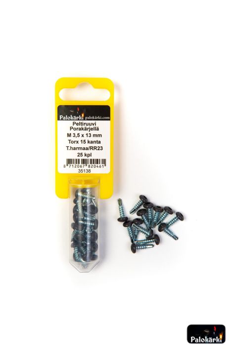 Peltiruuvi porakarjella M 3,5 x13mm 25kpl 35138 980-3108 Torx 15 t.harmaa RR23