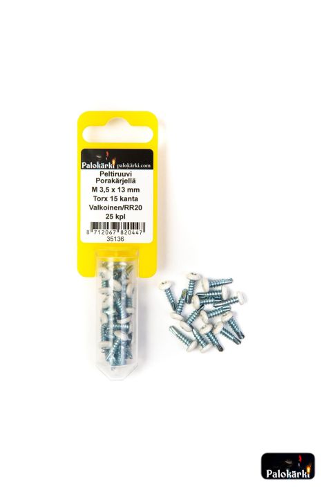 Peltiruuvi porakarjella M 3,5 x13mm 25kpl 35136 980-3106 Torx 15 valk. RR20