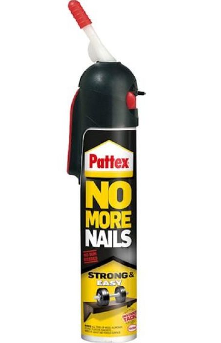 Pattex No More Nails asennusliima painepakkaus 200ml Vahva, katevassa painepakkauksessa oleva asennusliima jolla kaikki