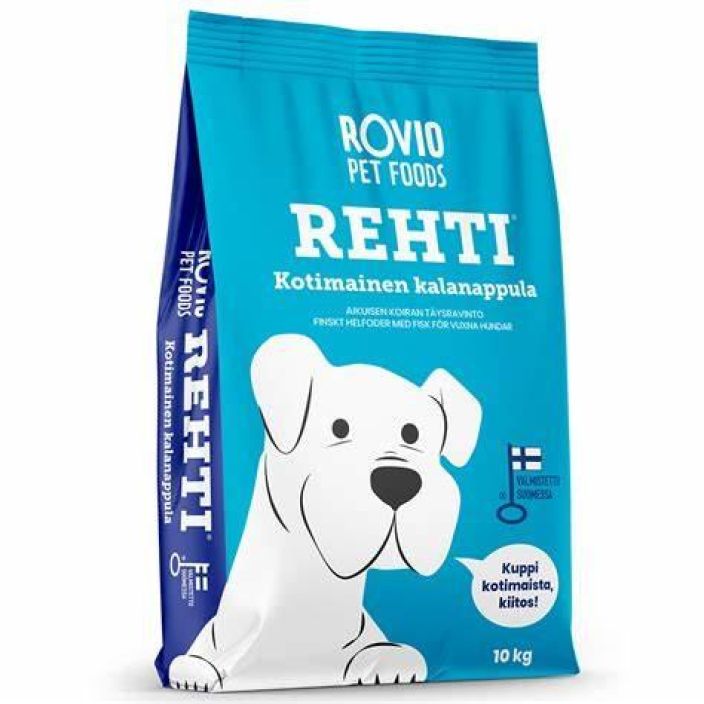 Rehti kala 10kg Rehti Kala kotimainen taysravinto aikuisille koirille.