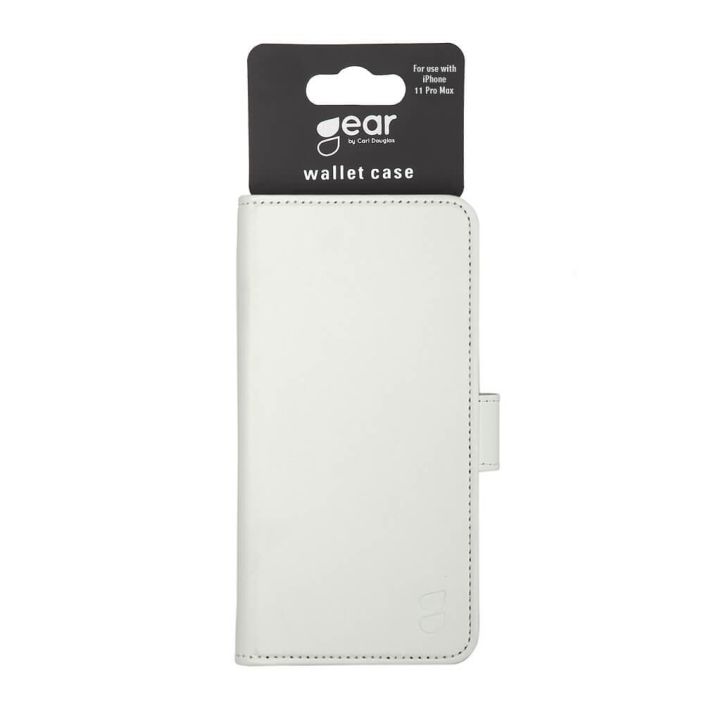 GEAR Lompakko Valkoinen - iPhone 11 Pro Max Lompakko ja suojakotelo puhelimelle Kolme korttipaikkaa pankkikorteille ja