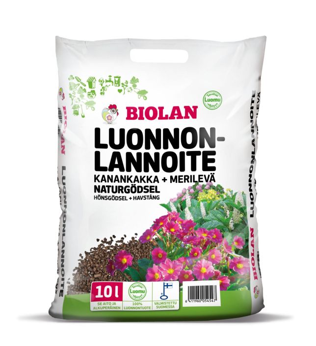 Biolan kanankakka (luonnonlannoite + merileva) 10L 940-102 (luonnonlannoite + merileva) 10L