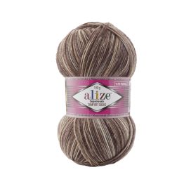 Lankava Alize Superwash 7678 Kirjava ruskea 100g ASWP-7678 POISTUU