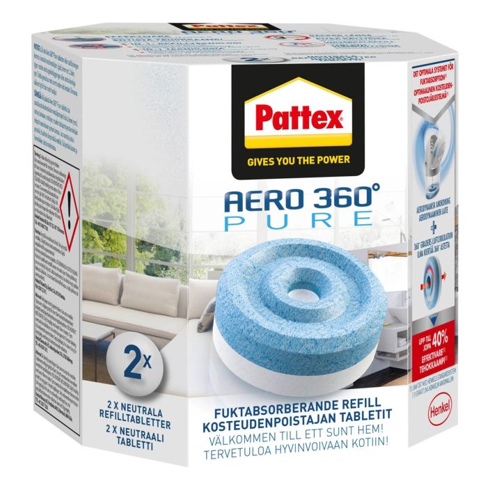 Pattex Aero 360 kosteudenpoistaja taytto neutraali 2231292 938-573