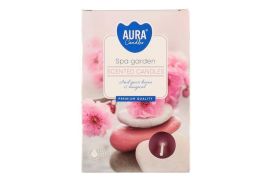 Aura Tuoksulämpökynttilä spa garden 6kpl 308590