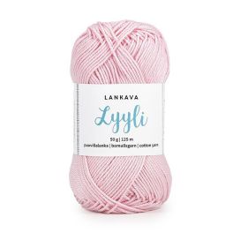 Lankava Lyyli puuvillalanka 808 vaaleanpunainen 50g