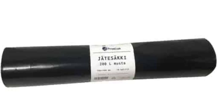 Jatesakki 200L musta 10kpl 952-105