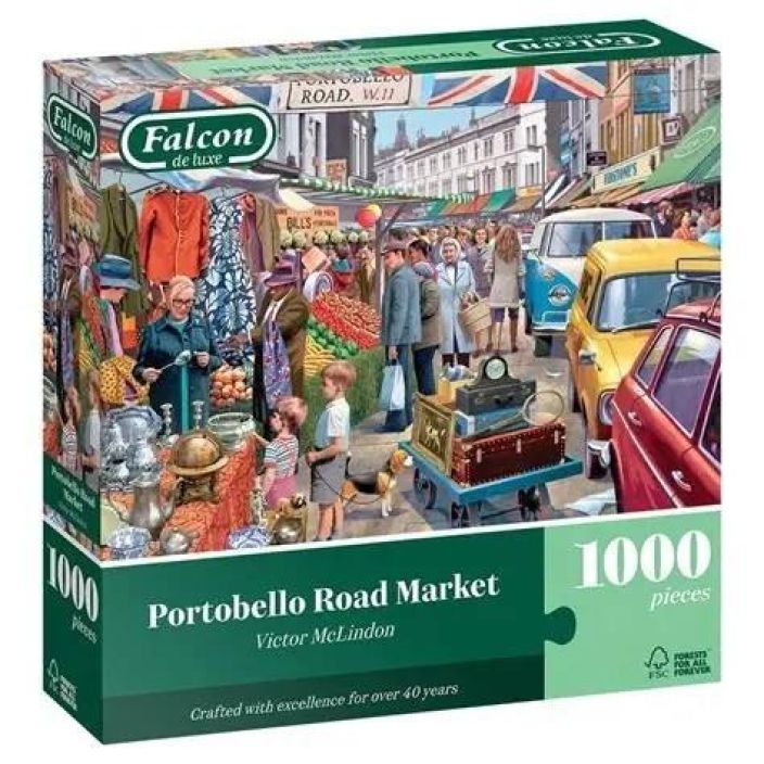 Falcon Portobello Road Market 1000 palaa Nostalginen 1000 palan palapeli.