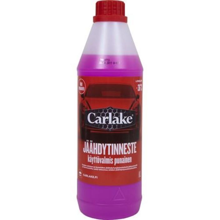 Carlake punainen kayttovalmis -36°C longlife jaahdytinneste 1L