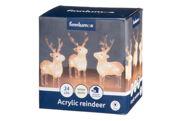 Finnlumor Valokoriste Porot 3kpl 611559 tuotekuva 1