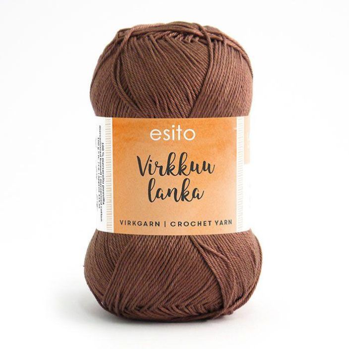 Esito virkkuulanka 9030 ruskea 100g EVL-9030