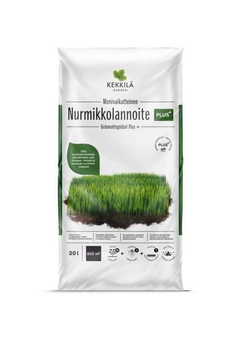 Kekkila nurmikkolannoite plus+ 20L 940-046 Nurmikkolannoite plus+ 20L