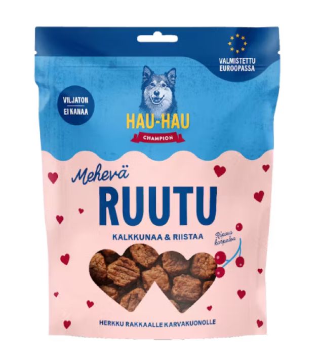 HHC Meheva Ruutu Kalkkunaa &amp; Riistaa 400g Nailla herkuilla valloitat koiraystavasi sydamen! Nama mehevat ruudut on