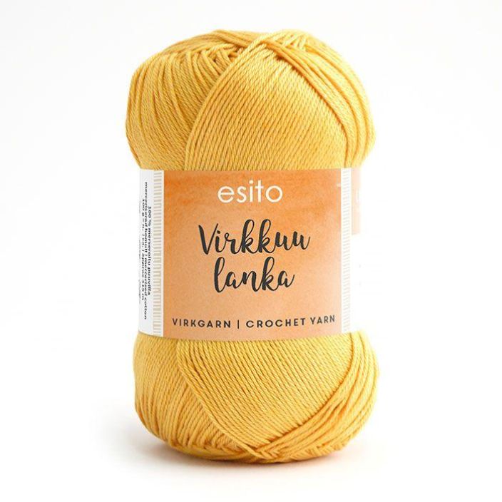 Esito virkkuulanka 9032 kullankeltainen 100g EVL-9032