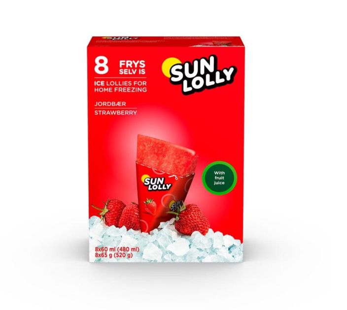 Sun Lolly pakastettava mehujaa Mansikka 8x60ml 1001202