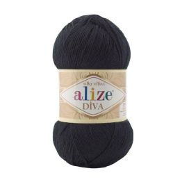 Alize Diva 060 musta 100g